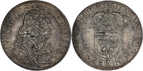 FRANCE / CAPÉTIENS - FRANCE / ROYAL
Louis XIV (1643-1715). Écu à la cravate, 2e émission par F. Warin 1683, K, Bordeaux.
Dy.1493 - G.210 - Dav.3805 ; ...