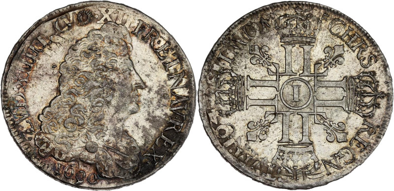 FRANCE / CAPÉTIENS - FRANCE / ROYAL
Louis XIV (1643-1715). Écu aux huit L, 1er t...