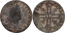 FRANCE / CAPÉTIENS - FRANCE / ROYAL
Louis XIV (1643-1715). Écu aux huit L, 1er type, flan neuf 1690, L couronné, Lille.
Dy.1514 - G.216 - Dav.3811 ; A...