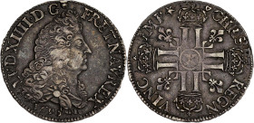 FRANCE / CAPÉTIENS - FRANCE / ROYAL
Louis XIV (1643-1715). Écu aux huit L, 1er type 1690, X, Amiens.
Dy.1514A - G.216 - Dav.3811 ; Argent - 26,23 g - ...