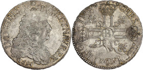 FRANCE / CAPÉTIENS - FRANCE / ROYAL
Louis XIV (1643-1715). Écu aux huit L, 1er type 1691, B, Rouen.
Dy.1514A - G.216 - Dav.3811 ; Argent - 27,15 g - 3...