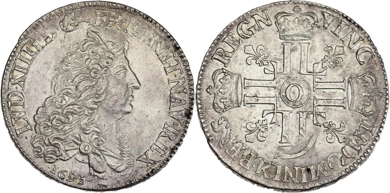 FRANCE / CAPÉTIENS - FRANCE / ROYAL
Louis XIV (1643-1715). Écu aux huit L, 1er t...