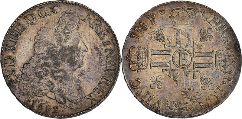 FRANCE / CAPÉTIENS - FRANCE / ROYAL
Louis XIV (1643-1715). Écu aux huit L, 1er t...