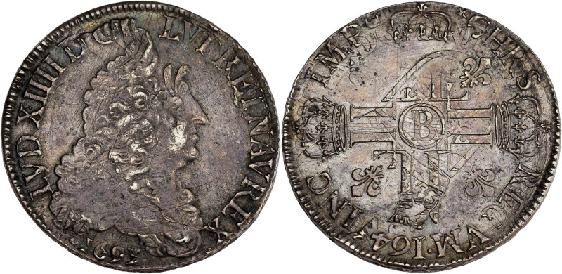 FRANCE / CAPÉTIENS - FRANCE / ROYAL
Louis XIV (1643-1715). Écu aux huit L, 1er t...