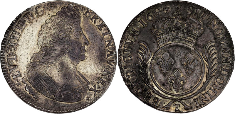 FRANCE / CAPÉTIENS - FRANCE / ROYAL
Louis XIV (1643-1715). Écu aux palmes 1695, ...