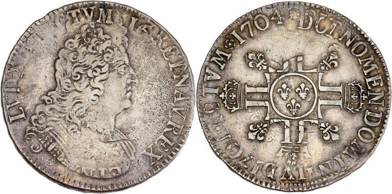 FRANCE / CAPÉTIENS - FRANCE / ROYAL
Louis XIV (1643-1715). Écu aux huit L, 2e ty...