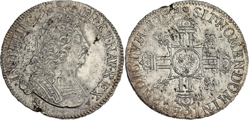 FRANCE / CAPÉTIENS - FRANCE / ROYAL
Louis XIV (1643-1715). Écu aux huit L, 2e ty...