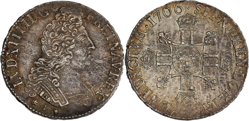 FRANCE / CAPÉTIENS - FRANCE / ROYAL
Louis XIV (1643-1715). Écu aux huit L, 2e ty...