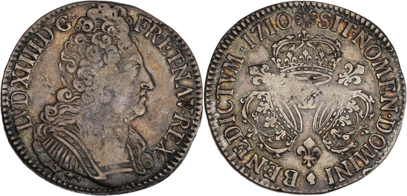 FRANCE / CAPÉTIENS - FRANCE / ROYAL
Louis XIV (1643-1715). Écu aux trois couronn...