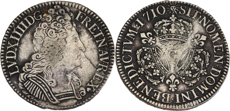 FRANCE / CAPÉTIENS - FRANCE / ROYAL
Louis XIV (1643-1715). Écu aux trois couronn...