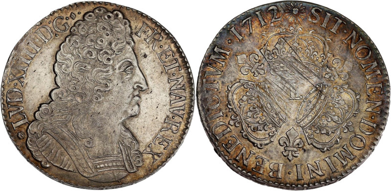 FRANCE / CAPÉTIENS - FRANCE / ROYAL
Louis XIV (1643-1715). Écu aux trois couronn...