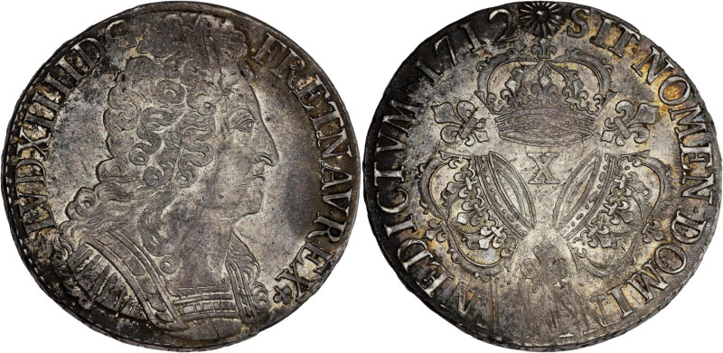 FRANCE / CAPÉTIENS - FRANCE / ROYAL
Louis XIV (1643-1715). Écu aux trois couronn...