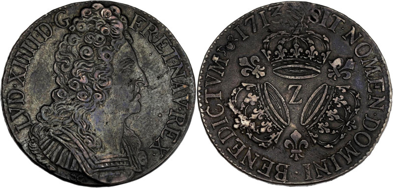 FRANCE / CAPÉTIENS - FRANCE / ROYAL
Louis XIV (1643-1715). Écu aux trois couronn...