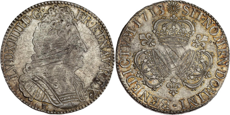 FRANCE / CAPÉTIENS - FRANCE / ROYAL
Louis XIV (1643-1715). Écu aux trois couronn...