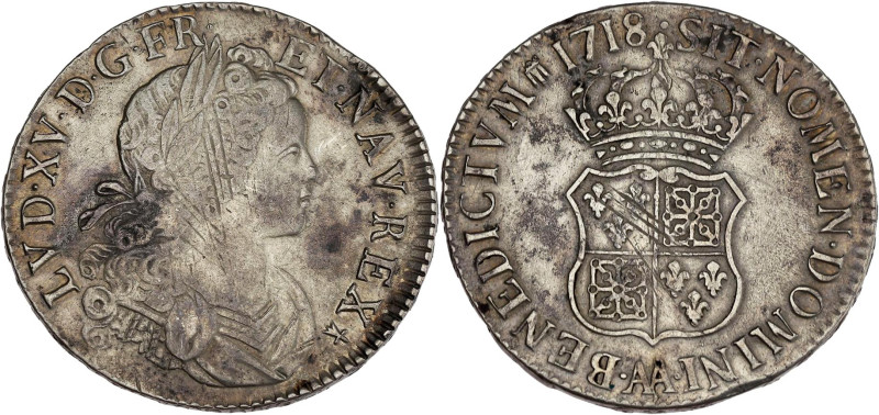 FRANCE / CAPÉTIENS - FRANCE / ROYAL
Louis XV (1715-1774). Écu de France-Navarre ...