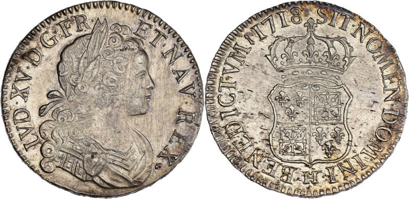 FRANCE / CAPÉTIENS - FRANCE / ROYAL
Louis XV (1715-1774). Écu de France-Navarre ...