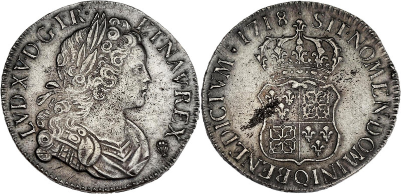 FRANCE / CAPÉTIENS - FRANCE / ROYAL
Louis XV (1715-1774). Écu de France-Navarre ...