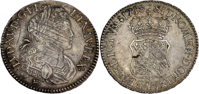 FRANCE / CAPÉTIENS - FRANCE / ROYAL
Louis XV (1715-1774). Écu de France-Navarre ...