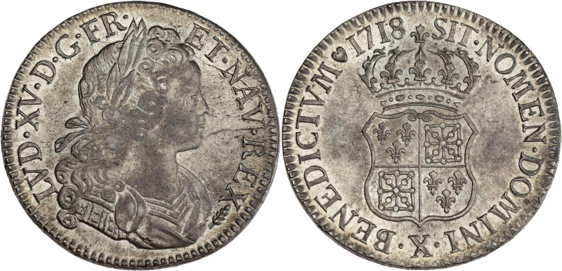 FRANCE / CAPÉTIENS - FRANCE / ROYAL
Louis XV (1715-1774). Écu de France-Navarre ...