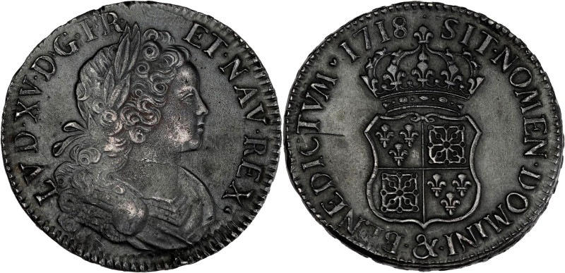 FRANCE / CAPÉTIENS - FRANCE / ROYAL
Louis XV (1715-1774). Écu de France-Navarre ...