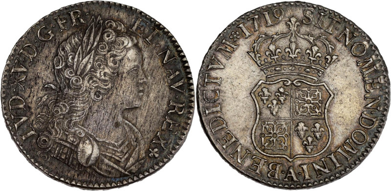 FRANCE / CAPÉTIENS - FRANCE / ROYAL
Louis XV (1715-1774). Écu de France-Navarre ...