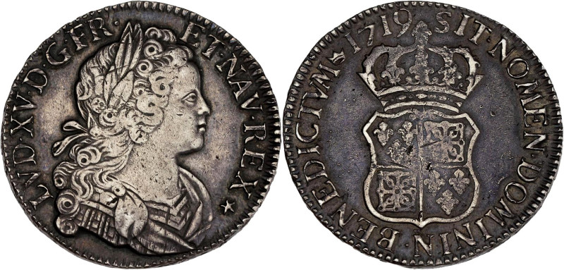 FRANCE / CAPÉTIENS - FRANCE / ROYAL
Louis XV (1715-1774). Écu de France-Navarre ...