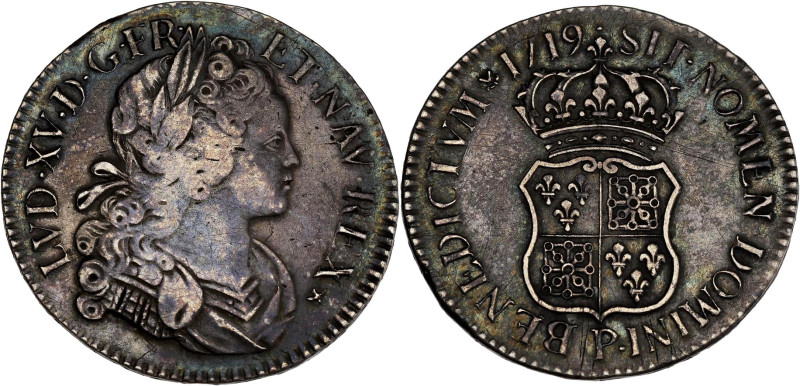 FRANCE / CAPÉTIENS - FRANCE / ROYAL
Louis XV (1715-1774). Écu de France-Navarre ...