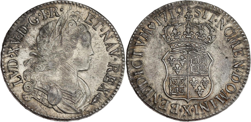 FRANCE / CAPÉTIENS - FRANCE / ROYAL
Louis XV (1715-1774). Écu de France-Navarre ...