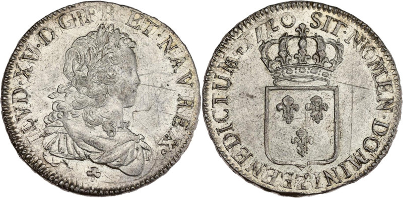 FRANCE / CAPÉTIENS - FRANCE / ROYAL
Louis XV (1715-1774). Écu de France 1720, Z,...