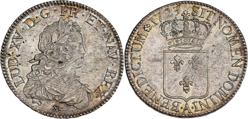 FRANCE / CAPÉTIENS - FRANCE / ROYAL
Louis XV (1715-1774). Écu de France, flan ne...