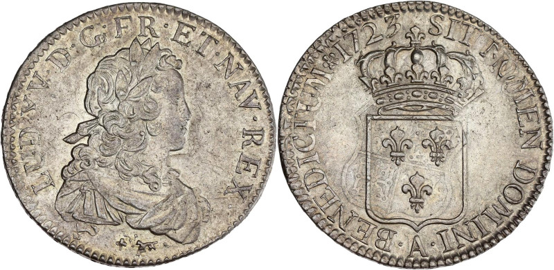 FRANCE / CAPÉTIENS - FRANCE / ROYAL
Louis XV (1715-1774). Écu de France 1723, A,...