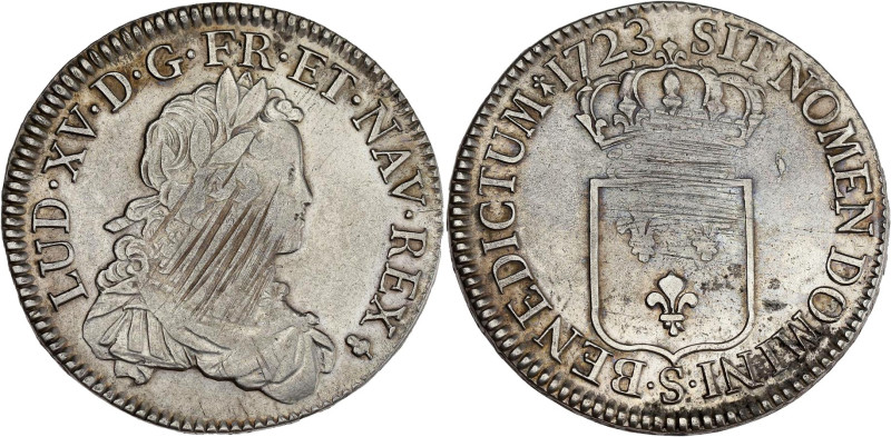 FRANCE / CAPÉTIENS - FRANCE / ROYAL
Louis XV (1715-1774). Écu de France, flan ne...