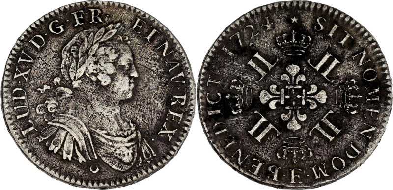 FRANCE / CAPÉTIENS - FRANCE / ROYAL
Louis XV (1715-1774). Écu aux huit L 1724, E...