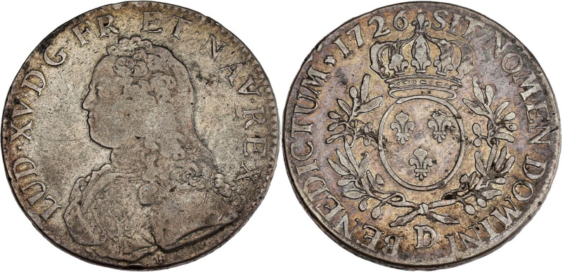 FRANCE / CAPÉTIENS - FRANCE / ROYAL
Louis XV (1715-1774). Écu aux rameaux d’oliv...