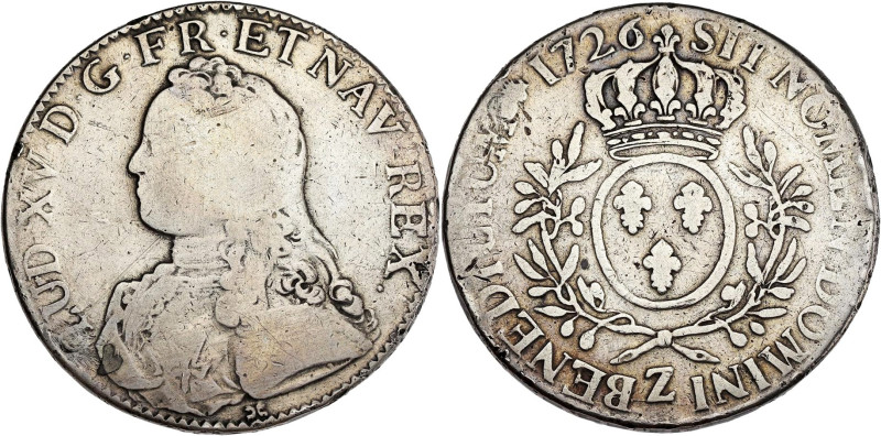 FRANCE / CAPÉTIENS - FRANCE / ROYAL
Louis XV (1715-1774). Écu aux rameaux d’oliv...