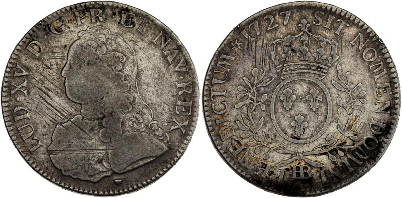 FRANCE / CAPÉTIENS - FRANCE / ROYAL
Louis XV (1715-1774). Écu aux rameaux d’oliv...