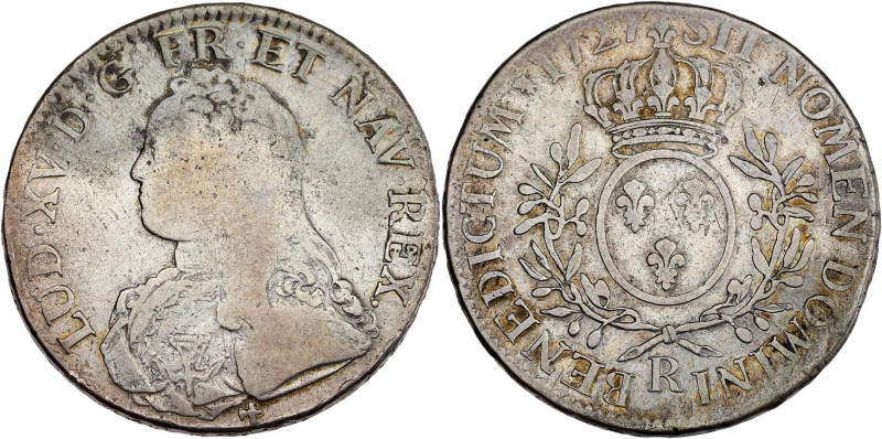 FRANCE / CAPÉTIENS - FRANCE / ROYAL
Louis XV (1715-1774). Écu aux rameaux d’oliv...