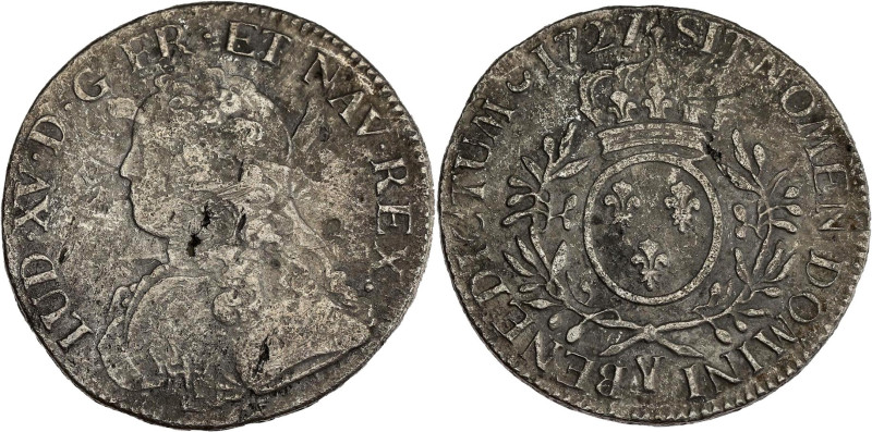 FRANCE / CAPÉTIENS - FRANCE / ROYAL
Louis XV (1715-1774). Écu aux rameaux d’oliv...