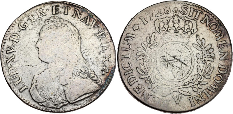 FRANCE / CAPÉTIENS - FRANCE / ROYAL
Louis XV (1715-1774). Écu aux rameaux d’oliv...