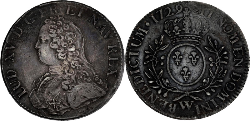 FRANCE / CAPÉTIENS - FRANCE / ROYAL
Louis XV (1715-1774). Écu aux rameaux d’oliv...