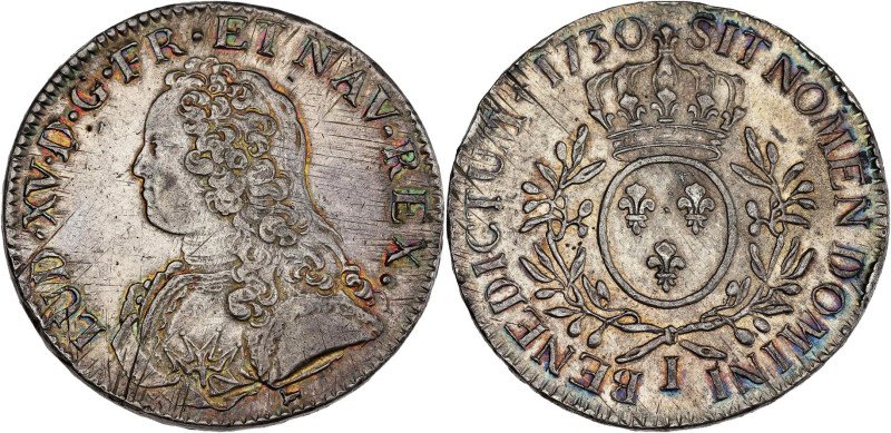 FRANCE / CAPÉTIENS - FRANCE / ROYAL
Louis XV (1715-1774). Écu aux rameaux d’oliv...