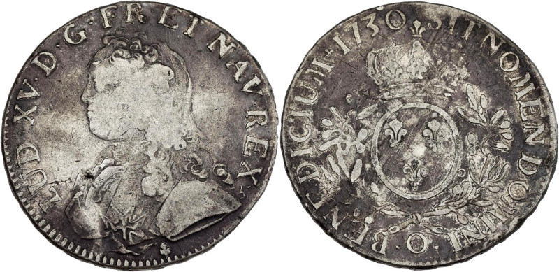 FRANCE / CAPÉTIENS - FRANCE / ROYAL
Louis XV (1715-1774). Écu aux rameaux d’oliv...