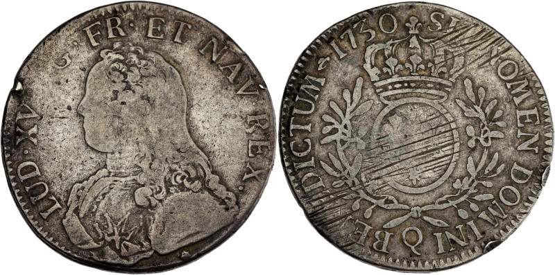 FRANCE / CAPÉTIENS - FRANCE / ROYAL
Louis XV (1715-1774). Écu aux rameaux d’oliv...