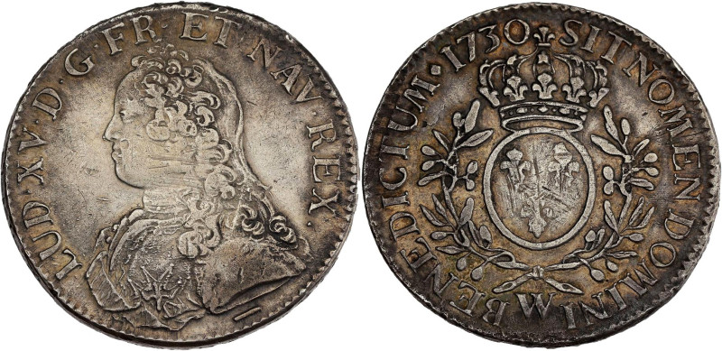 FRANCE / CAPÉTIENS - FRANCE / ROYAL
Louis XV (1715-1774). Écu aux rameaux d’oliv...