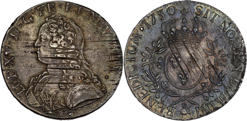 FRANCE / CAPÉTIENS - FRANCE / ROYAL
Louis XV (1715-1774). Écu aux rameaux d’oliv...