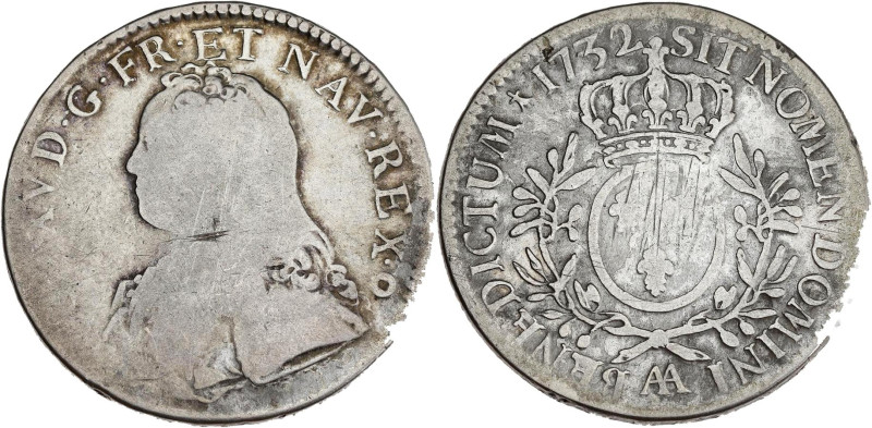 FRANCE / CAPÉTIENS - FRANCE / ROYAL
Louis XV (1715-1774). Écu aux rameaux d’oliv...