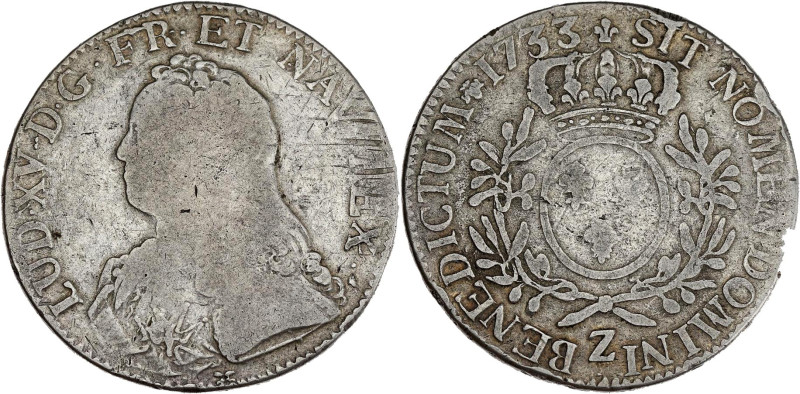 FRANCE / CAPÉTIENS - FRANCE / ROYAL
Louis XV (1715-1774). Écu aux rameaux d’oliv...