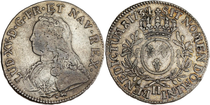 FRANCE / CAPÉTIENS - FRANCE / ROYAL
Louis XV (1715-1774). Écu aux rameaux d’oliv...