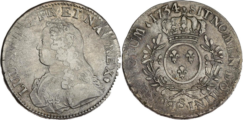 FRANCE / CAPÉTIENS - FRANCE / ROYAL
Louis XV (1715-1774). Écu aux rameaux d’oliv...