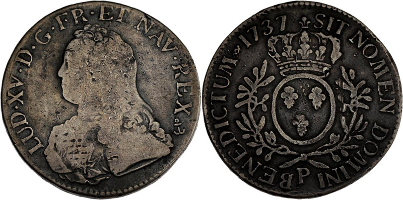 FRANCE / CAPÉTIENS - FRANCE / ROYAL
Louis XV (1715-1774). Écu aux rameaux d’oliv...